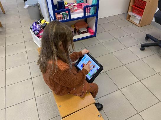 Leerling met IPad